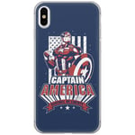 ERT GROUP Coque de téléphone Portable pour Apple Iphone X/XS Original et sous Licence Officielle Marvel Motif Captain America 008 adapté à la Forme du téléphone Portable, partiel imprimé