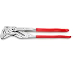 KNIPEX Pince-clé, chromée, 400 mm, pince en continu jusqu'à 85 mm, réglage fin par bouton-poussoir, clé réglable, remplace clés plates, 86 03 400