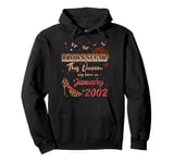 This Queen was born in January 2002 Brown Sugar Birthday Pullover Hoodie