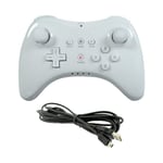 Manette De Jeu Sans Fil Bluetooth Classique Pour Nintendo Wii U Pro Avec Câble Usb - Blanc