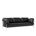 HAY - Can 3 Seater - Chrome Base - Black Canvas - Cat.6 - Sense Black - Sohvat - Ronan & Erwan Bouroullec