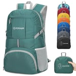 ZOMAKE 35L Sac a Dos Pliable Léger - Sac à Dos Pliable De Randonnée Packable Daypack pour Femme Homme Sports Et Plein Air(Vert)