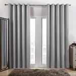 Dreamscene Rideaux, Polyester, Gris argenté, 46 inch Wide x 54 inch Drop