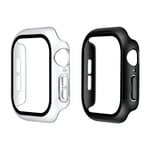 Triacle 360 Apple Watch Series 10 46 mm skärmskyddshölje 2 pack, svart/transparent