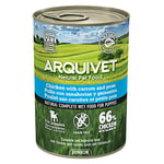 ARQUIVET Pack 6 unités - Junior - Poulet aux carottes, pois et huile de saumon - 400 g - Aliments humides pour toutes les races