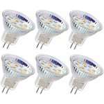 6pcs ampoule LED MR11 ampoule de projecteur GU4 ampoules 3W 18LEDs ampoules halogène 20W équivalent non dimmable ampoule LED 12V AC/DC pour