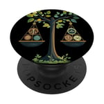 Tree of Balance with Scales for Nature Justice PopSockets Adhesive PopGrip