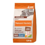 Nature's Variety Healthy Grains - Croquettes pour Chat Stérilisé - Poisson Blanc - 1,25kg