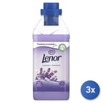 3x Lenor Adoucissant 575 Ml. Concentré 25 Mesureurs Lavande Fabriqué en Italie