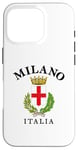 Coque pour iPhone 16 Pro Drapeau Milan Vintage Italie Souvenir Italie Milano Empire romain