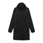 OAK25 Poncho de Pluie Hommes & Femmes Noir - Everyday Raincoat - Manteau Imperméable Unisexe Réfléchissant - Cape de Pluie avec Capuche - Veste de Pluie Velo - 10.000mm Colonne d'Eau