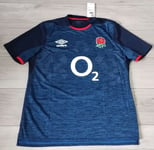 NEW - England Rugby Away Shirt 2020/2021 - Umbro Extra Large XL Jersey Blue Top