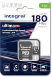 Integral 1TB Carte Micro SD 4K Video Vitesse de Lecture 180MB/s et Vitesse d'Ecriture 150MB/s MicroSDXC A2 C10 U3 UHS-I 180-V30 Notre Carte Mémoire Micro SD Haute Vitesse la Plus Rapide