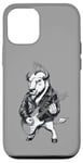 Coque pour iPhone 12/12 Pro Heavy Metal Bison Hard Rock Buffalo Electric Guitar