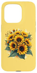 iPhone 15 Pro Yellow Sunflowers Cute summer flowers Floral Positivity Case