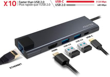 HUB 5 en 1 - 2x USB 3.0 + USB-C + HDMI + Ethernet - XPAND SMART USB-C - PC /MAC