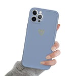 Newseego Coque Compatible avec iPhone 12 Pro Max, Élégant Bronzant Motif Coeur Mignon Coque de Protection en Silicone Souple Coque Arrière Flexible TPU Antichoc pour iPhone 12 Pro Max-Gris.