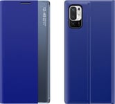 Hurtel New Sleep Case Flip Cover Med Ståfunktion Xiaomi Redmi Note 11 Pro 5G / 11 Pro Blå