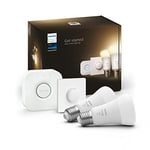 White Smart Light Bulb Starter Kit [E27 Edison Screw] 2 Pack + Smart