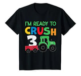 Youth I'm Ready to Crush 3 Tractor 3 Years Old 3rd Birthday Boy T-Shirt