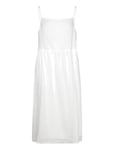 Tommy Hilfiger Linen Midi Slip Dress Vit