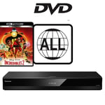 Panasonic Blu-ray Player DP-UB820EB-K MultiRegion for DVD 4K & Incredibles 2 UHD