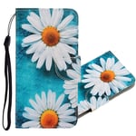 IMEIKONST Painted Case for Samsung Galaxy A22 4G Cover, PU Leather Flip Wallet Phone Case, Magnetic Shockproof Protection Compatible with Samsung Galaxy A22 4G. XC Chrysanthemum
