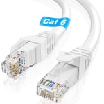 Cat 6 Cable Ethernet 5m,Cable RJ45 5m Haute Vitesse Câble Réseau Intérieur,23AWG 1000Mbps Câble Ethernet 5 Mètres UTP 250MHz Imperméable Cable LAN pour Laptop Routeur PS4/5 Switch Modem (5 Clips)