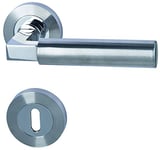 Alpertec Solid 2–R chromé/inox satiné BB-alberts bloque-porte pour chambre poignée de porte acier inoxydable, 88028400C