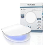 Schütte 82950 Soft-Close Mechanism and LED Night Light, Luminous Quick Release, lid and Toilet seat up to 150 kg, Universal Size, White