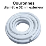 Longueur 10M / Tuyau semi rigide 32mm / Coloris Blanc /   diamètre extérieur  32mm