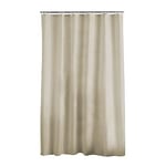 Douceur d'Intérieur Essencia Shower Curtain with Hooks, Polyester, polyester, taupe, 180 x 200 cm