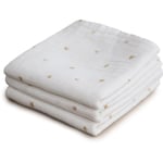 Mushie Muslin Diapers stofbleer Crowns 3 stk.