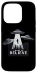 iPhone 14 Pro I Want to Believe UFO Alien Abduction Funny Alien Lover Area Case