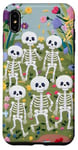 Coque pour iPhone XS Max Coque de téléphone en forme de crâne fleuri : breloque mignonne et effrayante