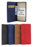 Fancy Standcase Wallet iPhone 12 / 12Pro (Svart)