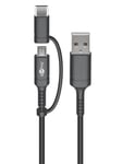 Pro Charging and synchronisation combination cable (with USB A to Micro-USB & USB-C™)