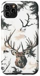 Coque pour iPhone 11 Pro Max Blanc Classique Tropical Buck Chasse Camouflage Drapeau Américain Téléphone