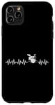 Coque pour iPhone 11 Pro Max Drums Heartbeat Musicien Groupes de musique Vintage Batterie Batteur