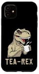 iPhone 11 Funny Tea Rex Tee Dinosaur Design Tea Drinking Lover Graphic Case