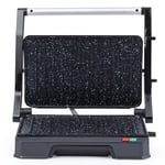 Salter EK5856 Megastone Health Grill & Panini Maker, Electric, Non-Stick Plates, Opens out to 180° for Dual Cooking, No Oil Required, Removable Drip Tray, Easy to Clean, Cool-Touch Handle, 850W