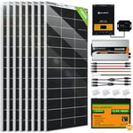 Eco-worthy - Système Solaire 6 kWh/JOUR 1560W 24V avec Onduleur et Batterie Système:8 pièces 195W Panneaux Solaire + 60A Régulateur mppt + 4 x 100Ah