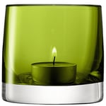 LSA Light Colour Tealight Holder H8.5cm Olive | 1 Unit | Mouthblown & Handmade Glass | LI28