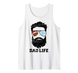 Mens Football Volleyball Dad Messy Hair Beard Football Volleyball Tank Top