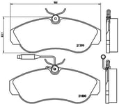 Bromsbelägg Brembo - Fiat - Ducato. Peugeot - Boxer. Citroen - Jumper