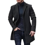 Winter Warm Mens Trench Coat Long Jacket Smart Formal Work Outwear Overcoat Tops