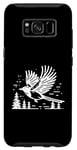 Coque pour Galaxy S8 Line Art Oiseau et ornithologue Pie à bec noir