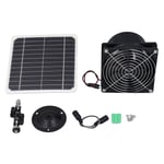 Ventilateur d'extraction &agrave; &eacute;nergie solaire de 6.5 pouces, 50W, 12V, ABS, panneau solaire en silicium monocristallin, Kit de ventilateur pour maison d'animaux &agrave; tuyau rond