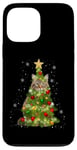 Coque pour iPhone 13 Pro Max Cat Maine Coon Sapin de Noël pour les amoureux des chats