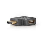 Ex-Pro® AV-Pro HDMI to HDMI connection Left angled. 24K Gold Plated Connections